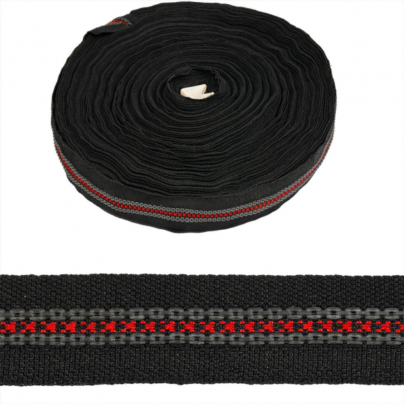 Корсаж брючный с латексной нитью 20мм К20Ч-50 уп.50м