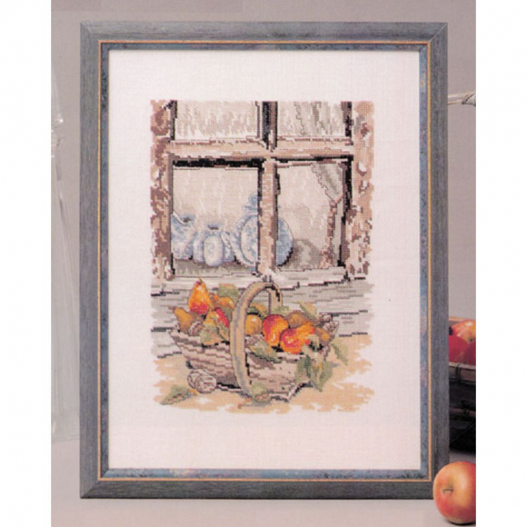 Набор для вышивания OEHLENSCHLAGER арт.84202 Окно с фруктами 28х37 см Набор для вышивания OEHLENSCHLAGER арт.84202 Окно с фруктами 28х37 см