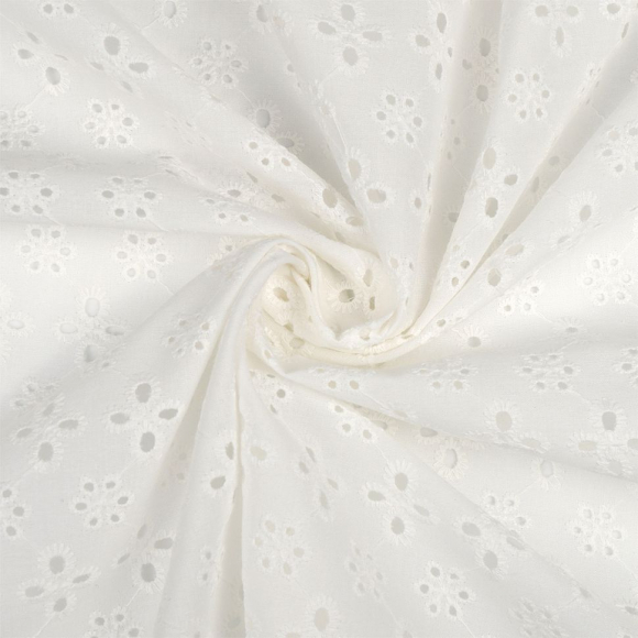 Ткань шитье TBY-8126-01 100г/м? 100% хлопок  шир.150 (138)см  цв.белый