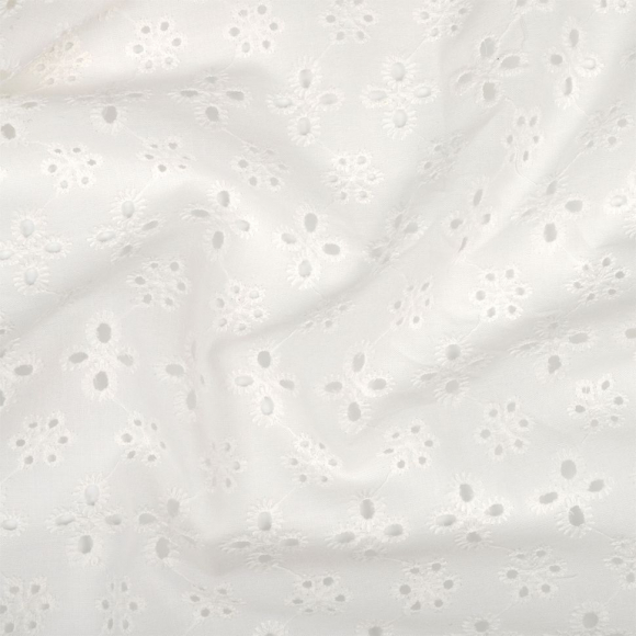 Ткань шитье TBY-8126-01 100г/м? 100% хлопок  шир.150 (138)см  цв.белый