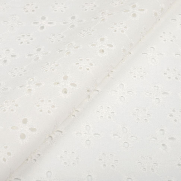 Ткань шитье TBY-8126-01 100г/м? 100% хлопок  шир.150 (138)см  цв.белый