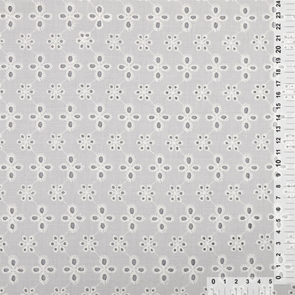 Ткань шитье TBY-8126-01 100г/м? 100% хлопок  шир.150 (138)см  цв.белый