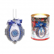 Набор для творчества Новогодний шар из пайеток арт.ВМ.ШП04 Царский синий