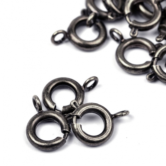 Замок Якорь MAGIC 4 HOBBY для бус  арт.MH.11197-3 цв.черный никель 7мм уп.50шт