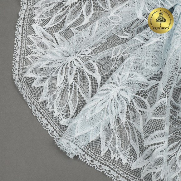 Кружево-стрейч KRUZHEVO арт.TBY.OG65 шир.225мм цв.голубой уп.10м