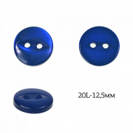 Пуговицы пластик арт.TBY.382.12.330 цв.330 т.синий перламутр, 20L-12,5мм, 2 прокола, 200шт