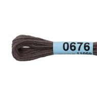 Нитки для вышивания Gamma мулине (3173-6115) 100% хлопок 24 x 8 м цв.0676 т.коричневый