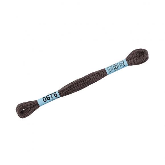 Нитки для вышивания Gamma мулине (3173-6115) 100% хлопок 24 x 8 м цв.0676 т.коричневый
