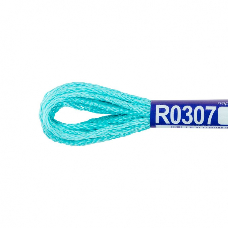 Нитки для вышивания Gamma мулине 100% вискоза 12 x 8 м цв.R0307 бирюзовый