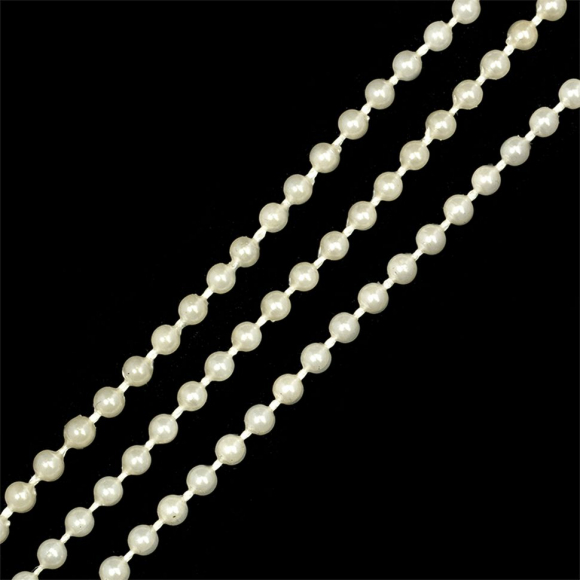 Бусины на бобине TBY.BWC.R3.2 3мм цв.2 молочный уп.100 м