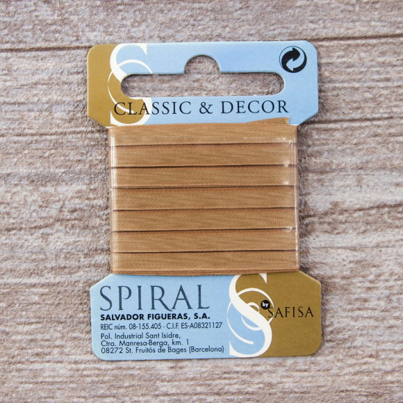 32224_Лента для вышивания SAFISA на блистере, 4 мм, 5 м, цвет 64, коричневый