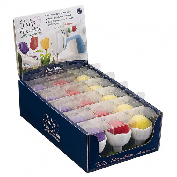 171607_Игольница-подушечка "Тюльпан" с присоской, набор 15 шт на картонном прикассовом стенде 171607_Игольница-подушечка "Тюльпан" с присоской, набор 15 шт на картонном прикассовом стенде