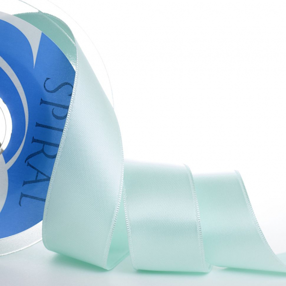 Лента атласная двусторонняя SAFISA, 11 мм, 25 м, цвет 53, ментоловый