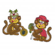 Набор для вышивания PANNA арт. IG-1731 Магниты Обезьянки 22х15 см