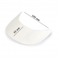 Козырек пористый гнутый арт.TBY-552019-1 55х195х60мм цв.белый уп.100шт
