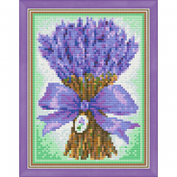 Набор для изготовления картин АЛМАЗНАЯ ЖИВОПИСЬ арт.АЖ.1447 Букет лаванды 15х20 см