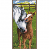 Набор для вышивания VERVACO арт.PN-0165355 Лошадь и жеребенок 40х20 см