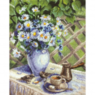 Набор для вышивания МАРЬЯ ИСКУСНИЦА арт.04.005.15 Начало дачного дня, по рисунку О. Воробьевой 25х30 см