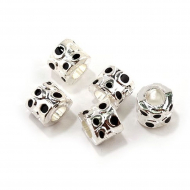 Бусины металлические с эмалью арт.PN-F54 8х10мм, in ? 5мм