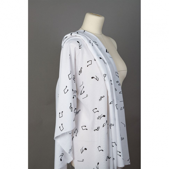 Ткань Штапель  TBY Vi-210814-с1 плот 110г/м2 100% вискоза шир. 145 см цв.с1 белый рул.25м