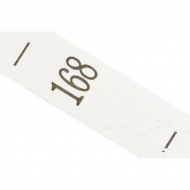 Размерники полиэстер 168 белый 10х25 мм ТВ в рул. 800 шт (20м)