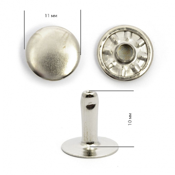 Хольнитены сталь New Star №123 11х10 (10мм) цв. никель уп. 1000шт