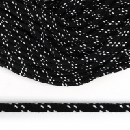 Шнур круглый х/б 04мм с наполнителем TW цв.032/001 черно-белый уп.100м