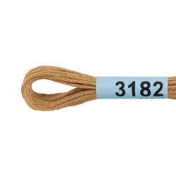 Нитки для вышивания Gamma мулине (3173-6115) 100% хлопок 24 x 8 м цв.3182 т.бежевый