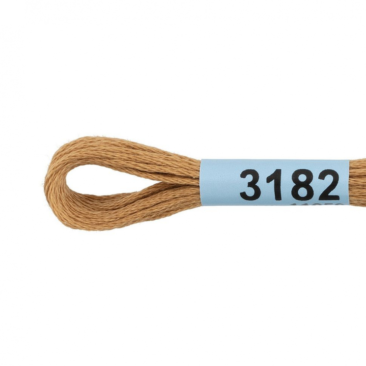 Нитки для вышивания Gamma мулине (3173-6115) 100% хлопок 24 x 8 м цв.3182 т.бежевый