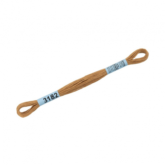 Нитки для вышивания Gamma мулине (3173-6115) 100% хлопок 24 x 8 м цв.3182 т.бежевый