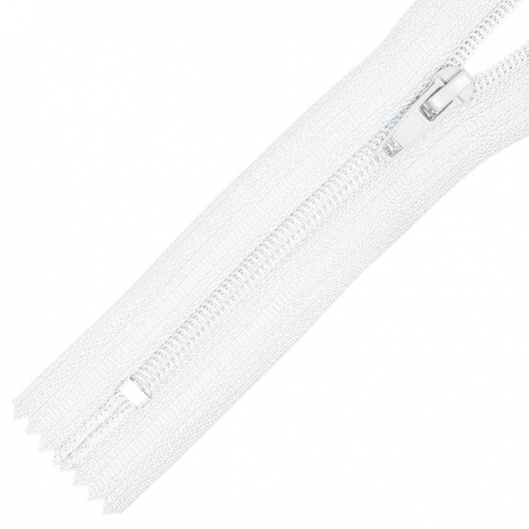 Молния MaxZipper брючная №4 замок автомат, 20см н/р цв.F101 белый уп.100шт