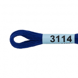 Нитки для вышивания Gamma мулине (3071-3172) 100% хлопок 24 x 8 м цв.3114 синий