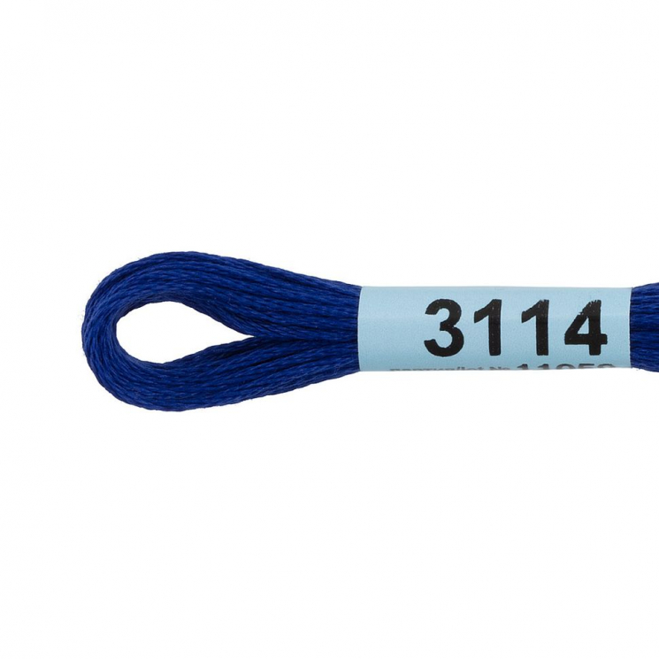 Нитки для вышивания Gamma мулине (3071-3172) 100% хлопок 24 x 8 м цв.3114 синий