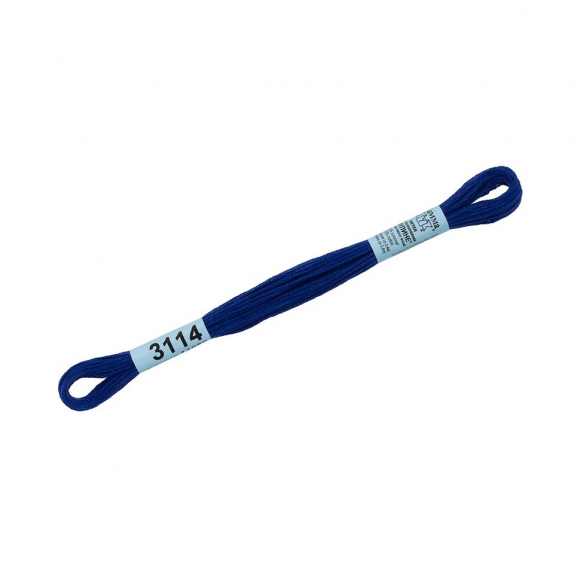 Нитки для вышивания Gamma мулине (3071-3172) 100% хлопок 24 x 8 м цв.3114 синий