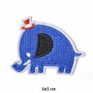 Термоаппликации вышитые арт.TBY.2210 Слон 6х5см, уп.10шт