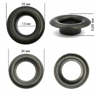 Люверсы сталь New Star №26 (? 12мм, h 6,68мм) цв. оксид уп. 500шт