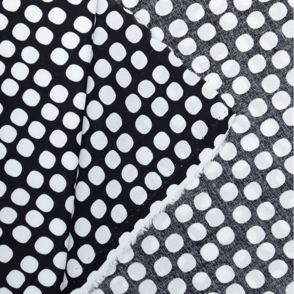 Ткань Штапель 95 г/м? 100% вискоза шир.145 см арт.Р.33853.05 цв.05 черный рул.40м