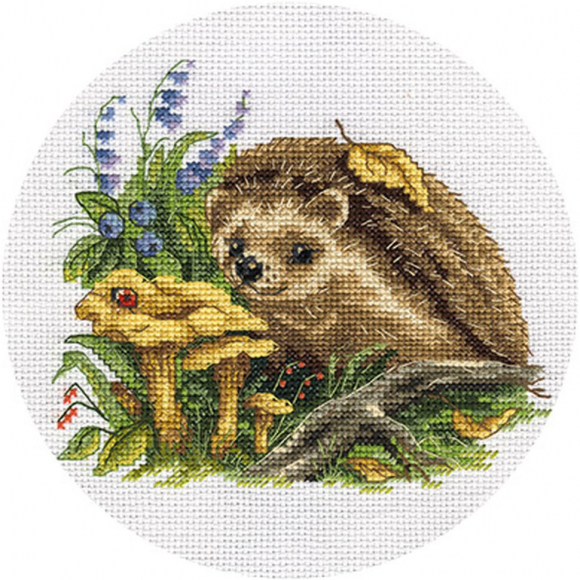 Набор для вышивания KLART арт. 8-202 Ежик в лисичках 17х15 см Набор для вышивания KLART арт. 8-202 Ежик в лисичках 17х15 см
