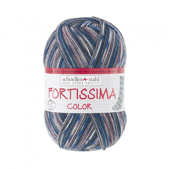 176996_Пряжа Fortissima Socka 4-fach color, 75% шерсть, 25% полиамид, 420 м, 100 г