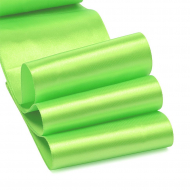 Лента атласная 75мм цв.3034 гр.салатовый IDEAL уп.27,4 м