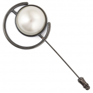 Булавка шляпная TBY.R3711.5 40х38,7мм цв. черный никель, уп. 5шт