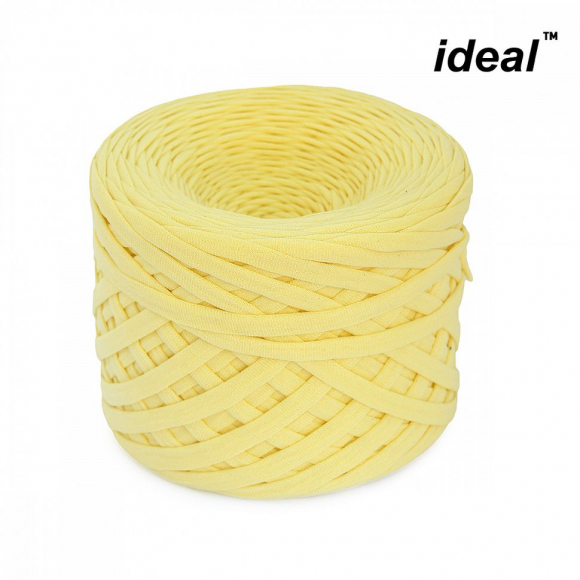 Пряжа Ideal трикотажная 100м, 350-380 г, ширина 7-9мм цв. св.желтый