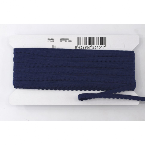 173874_Кант-тесьма, 8 мм, цвет синий