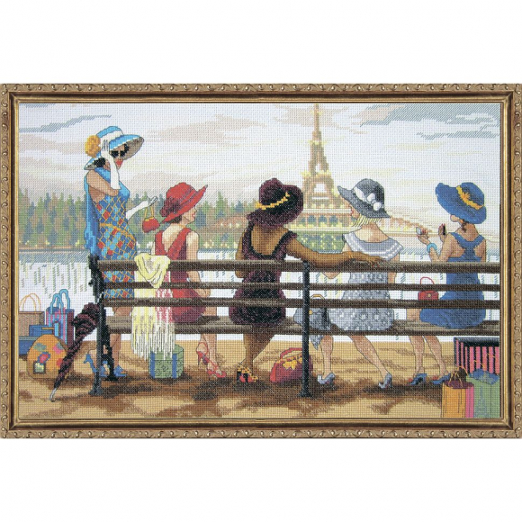 Набор для вышивания JANLYNN арт.025-1801 Женский день вне дома 25,4х40,5 см