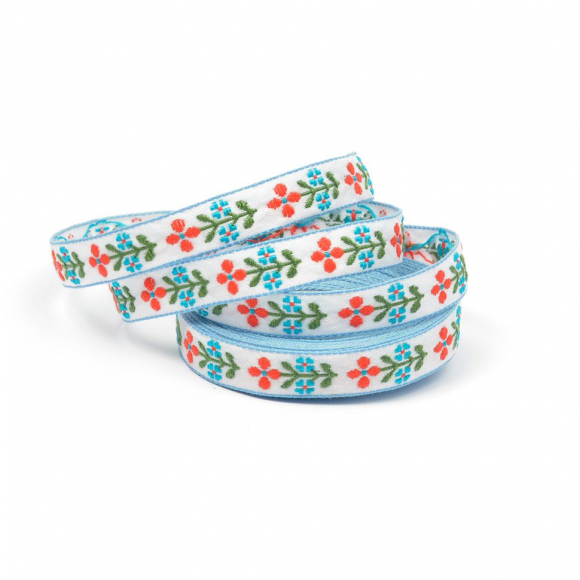 Лента отделочная жаккардовая арт.TBY.ЛЖ.MH-30 шир.12 мм уп.5,48 м цв.гол