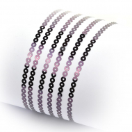 Пайетки на кассете без нити 4мм арт.TBY-SY.P2003 цв.черный уп.91.44м