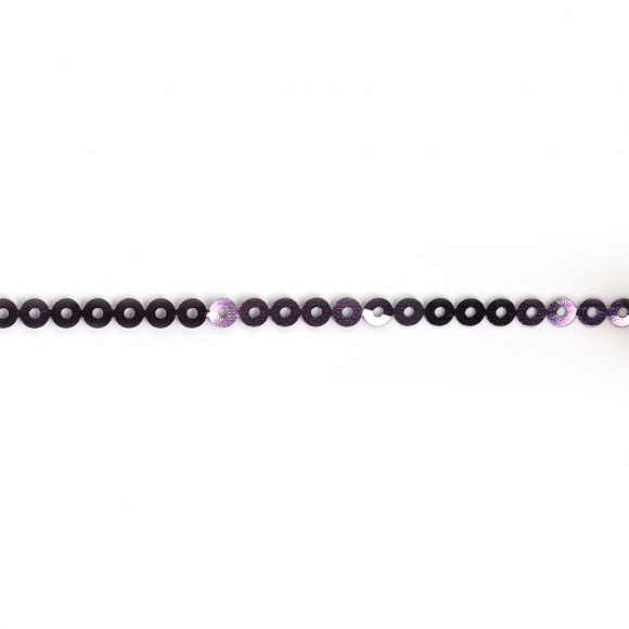 Пайетки на кассете без нити 4мм арт.TBY-SY.P2003 цв.черный уп.91.44м