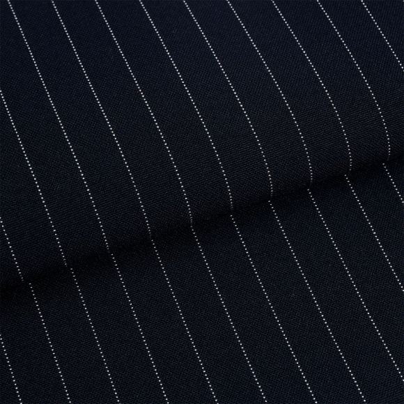 Ткань Габардин кач-во Фухуа в полоску 180 г/м? 100% полиэстер шир.150 см арт.TBY.Gbf.st.24102.1.2 цв.02 т.синий уп.5м