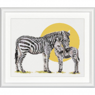 192833_Набор для вышивания "Сафари Зебры", канва Aida 14 ct