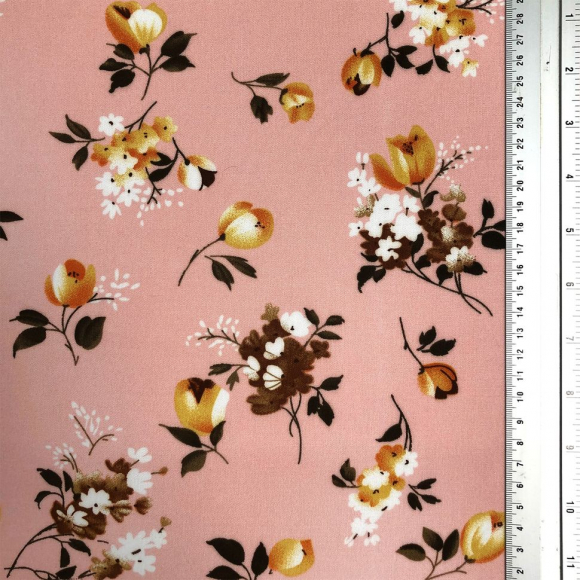 Ткань Штапель  TBY Vi-2108026-c3 плот 110г/м2 100% вискоза шир. 145 см цв.с3 розовый уп.5м